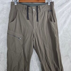 Outdoor Research Ferrosi Pants Men Sz 28x34 Khaki Lightweight Hiking Outdoor